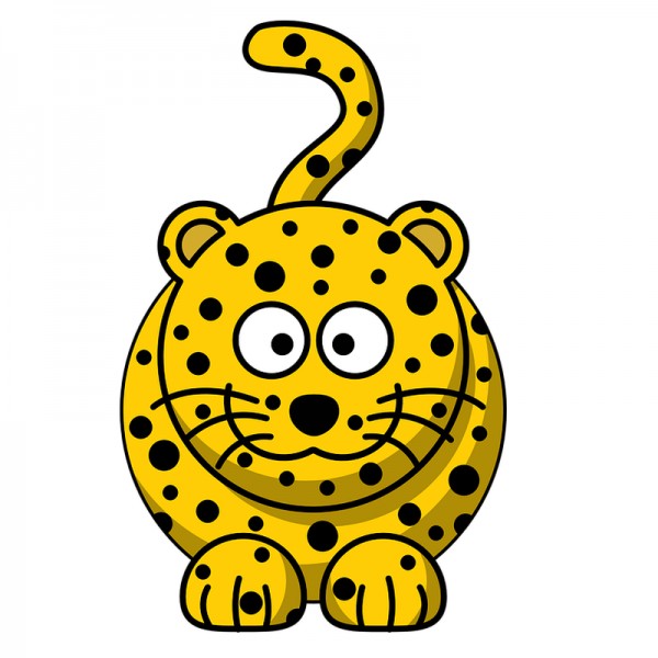 Tecknad Leopard