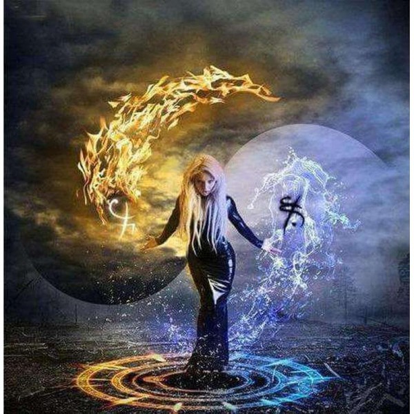 Ying och Yang kvinna