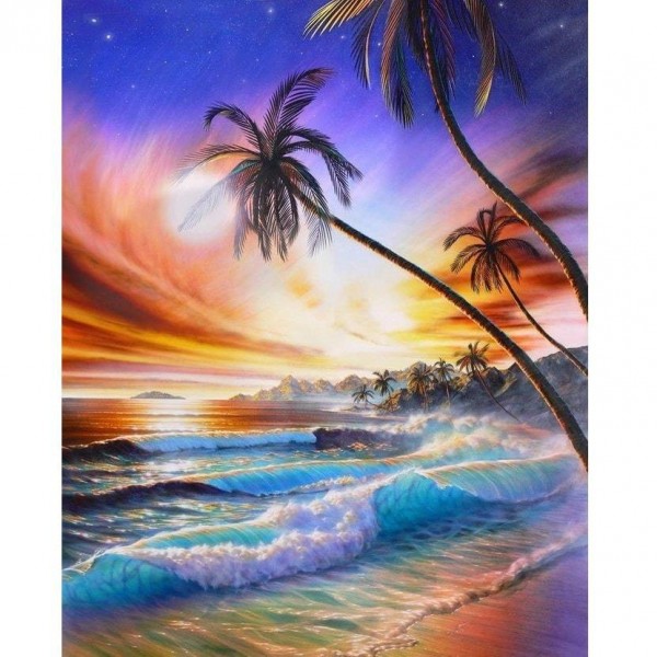 Solnedgång på stranden