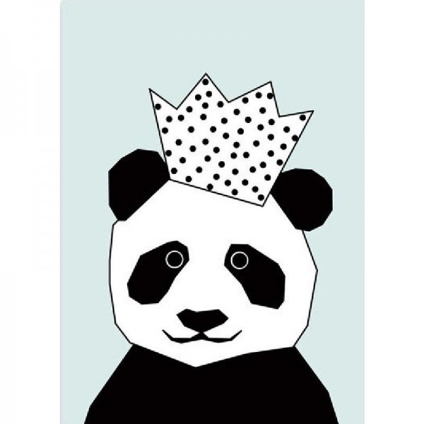 Panda med krona