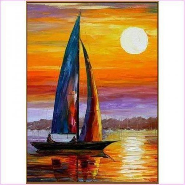Segelbåt solnedgång
