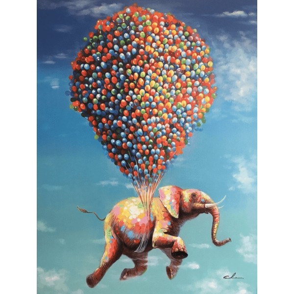 Elefant och ballonger