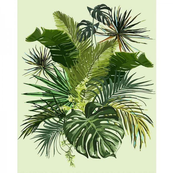 Tropiska växter | Måla efter nummer