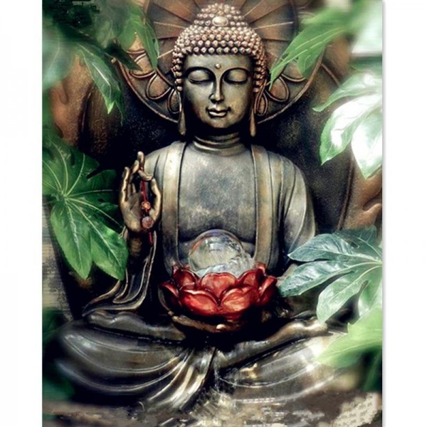 Buddha med kristallkula