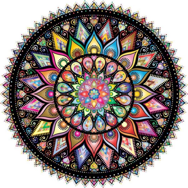 Mandala-multifärgad/svart