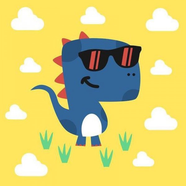 Dinosaurie med solglasögon